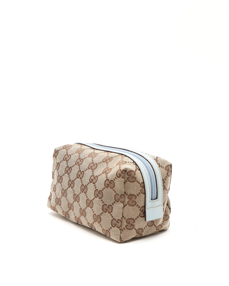 Gucci Canvas and Leather Pouch