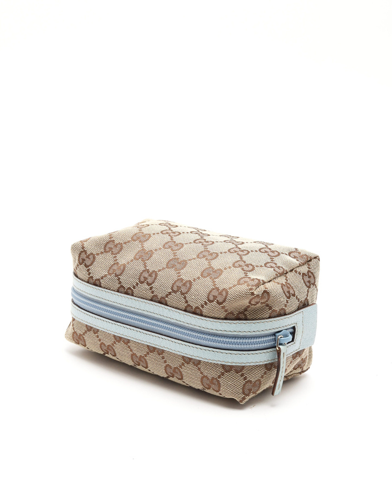 Gucci Canvas and Leather Pouch