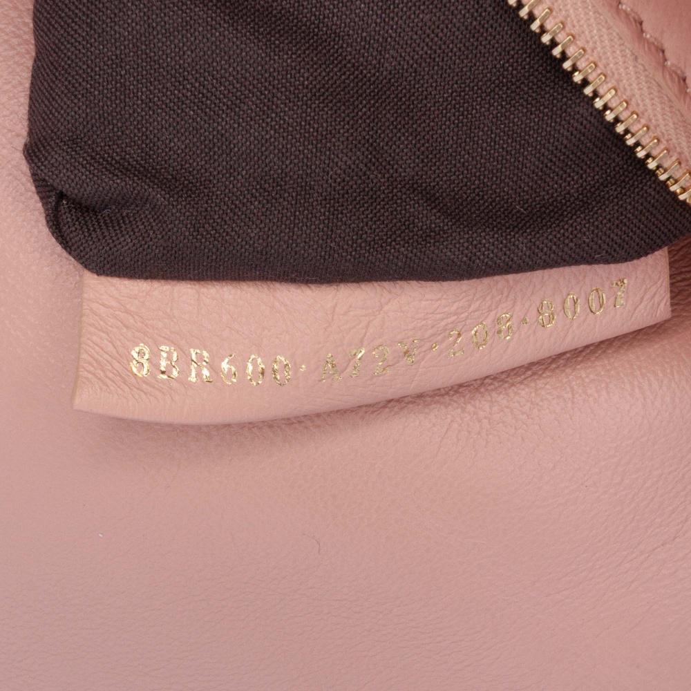 Fendi B Fendi Pink Salmon Calf Leather Medium Embossed FF Baguette Satchel Italy
