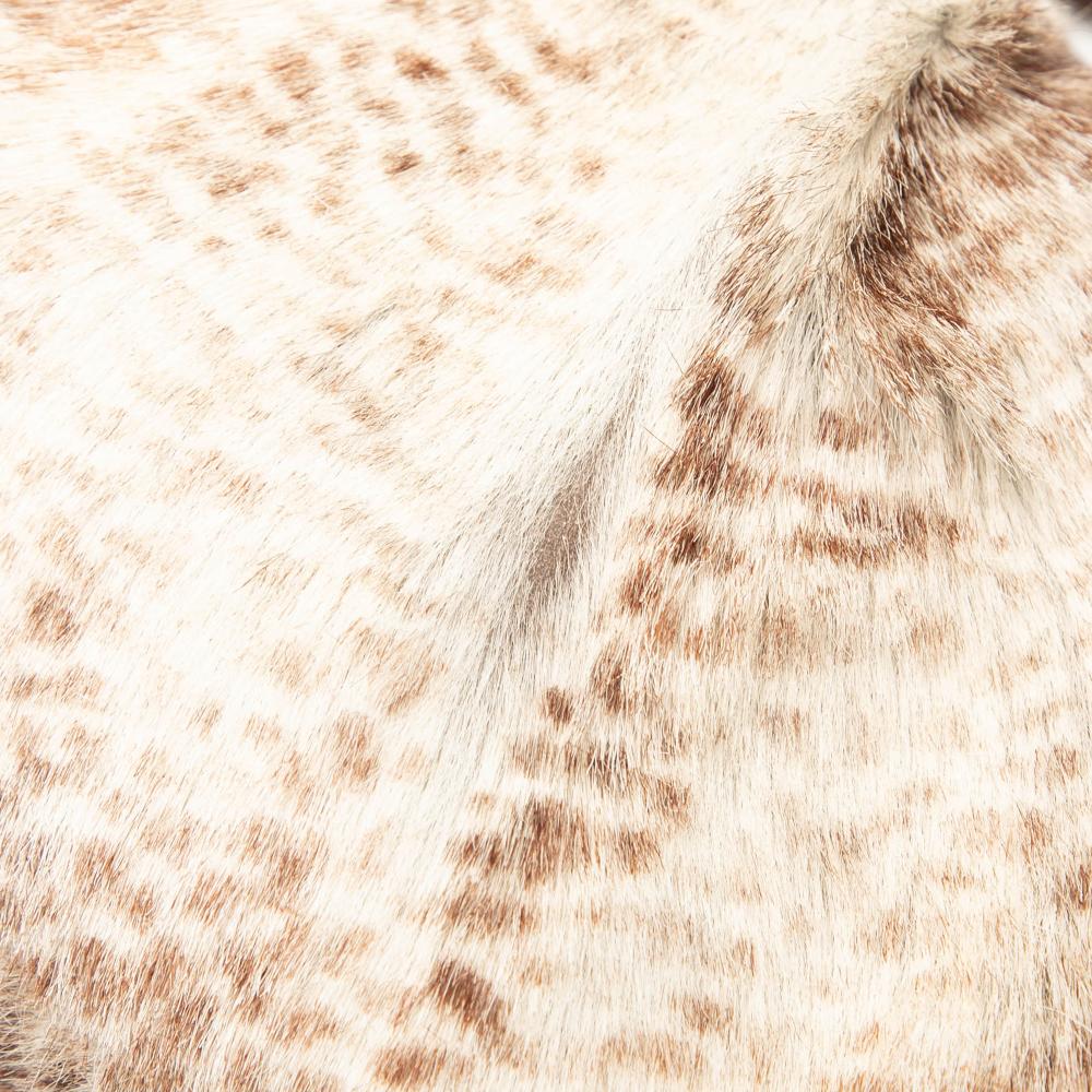 Ferragamo B Ferragamo Brown Polyester Fabric Faux Fur Gancini Shoulder Bag Italy