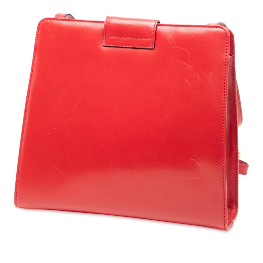 Ferragamo B Ferragamo Red Calf Leather Crossbody Italy