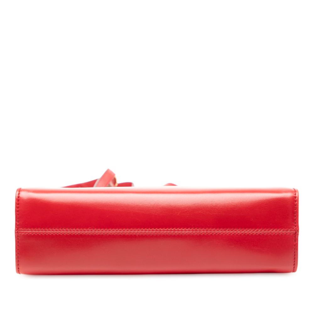 Ferragamo B Ferragamo Red Calf Leather Crossbody Italy