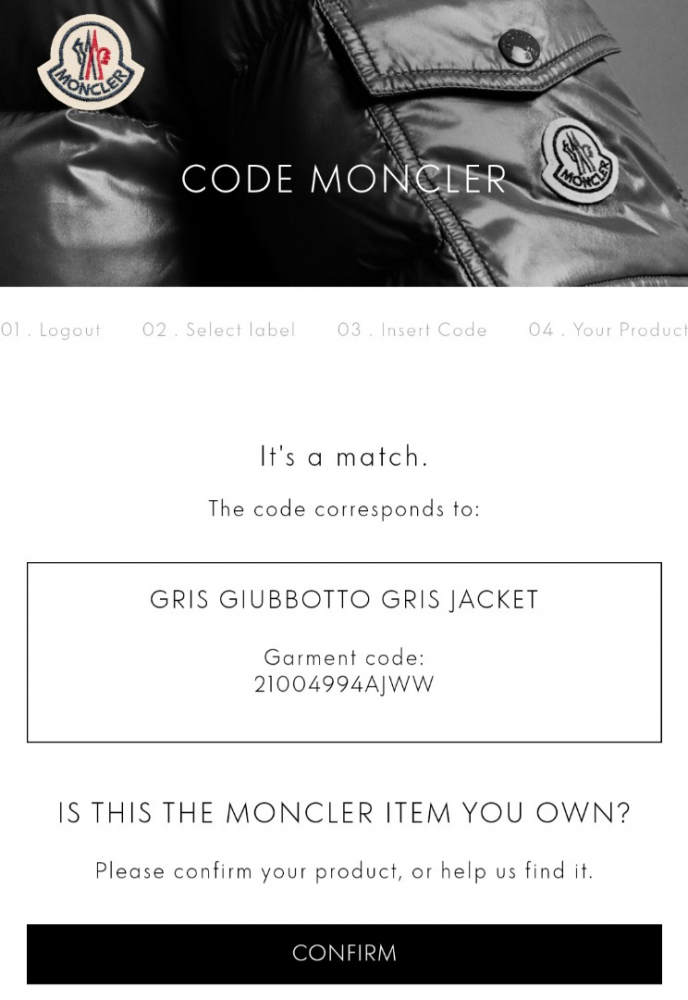 Moncler Grau Giubbotto/Jacke