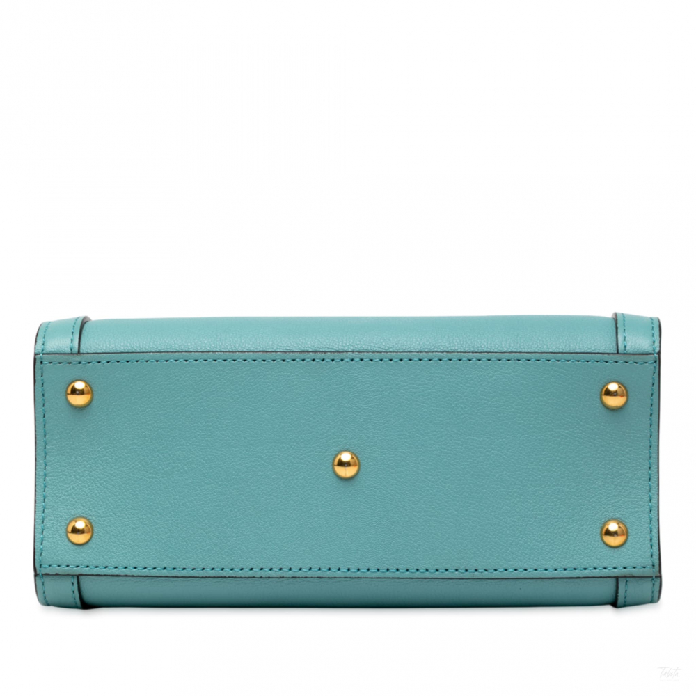 Gucci Diana Mini Leather Tote Handbag Blue