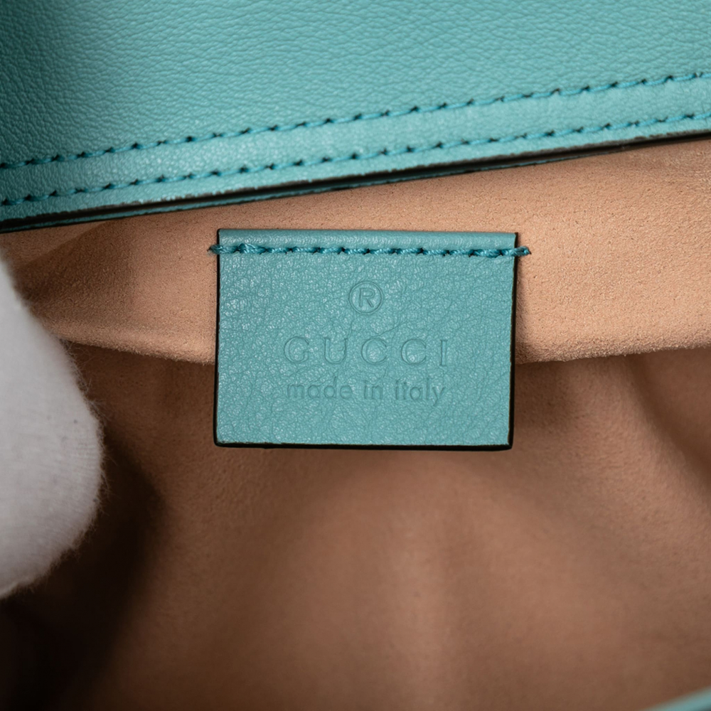 Gucci Diana Mini Leather Tote Handbag Blue