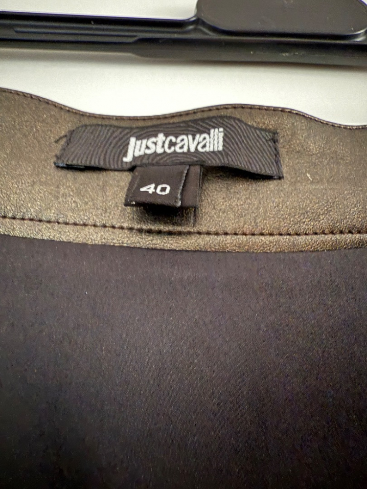 Just Cavalli Vegan leather slim skirt