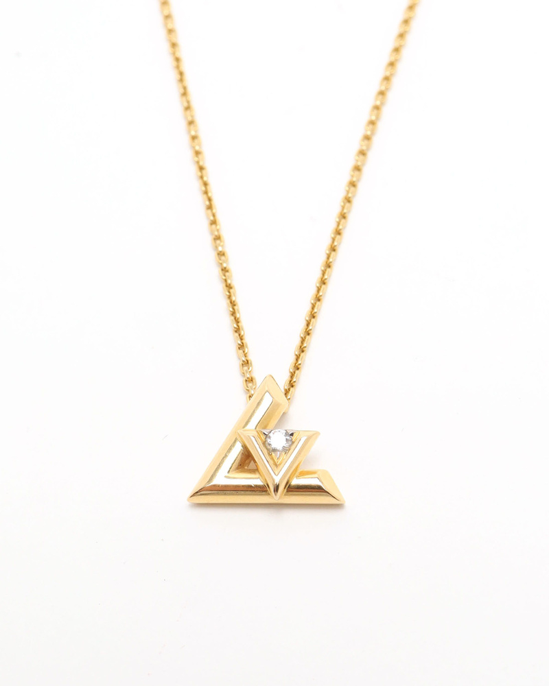 Louis Vuitton LV Volt One Small Pendant, 18kt Yellow Gold And Diamond