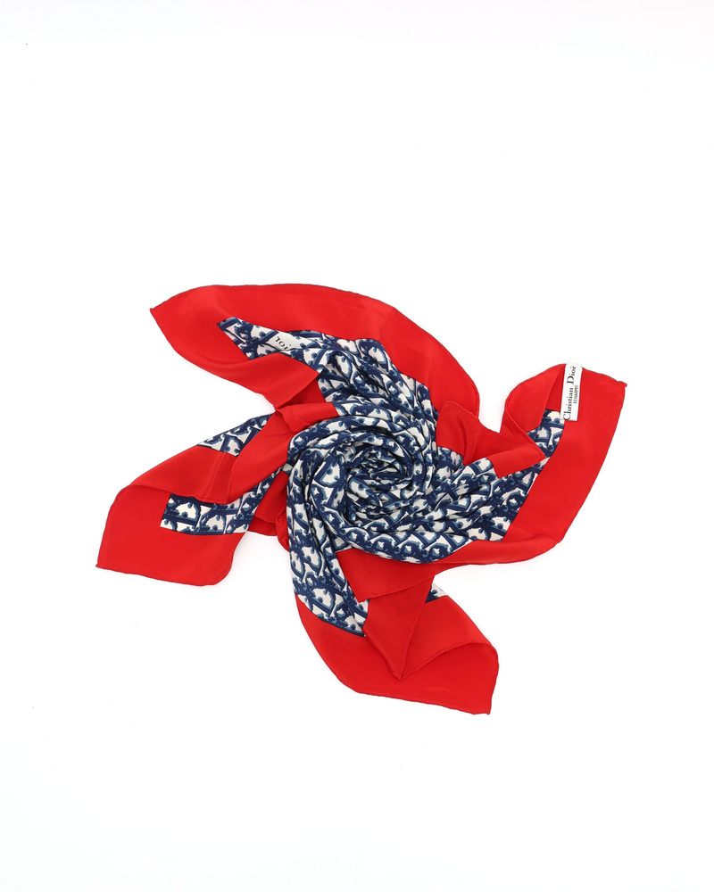 Christian Dior 80 Oblique Slik Scarf