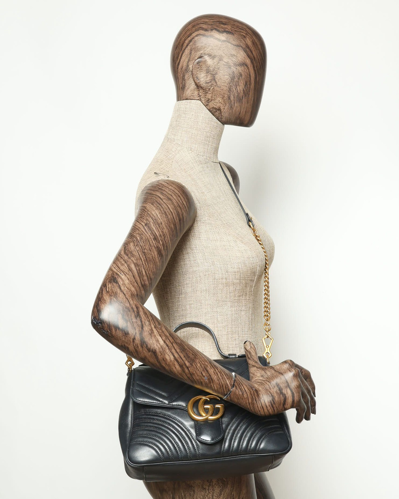 Gucci Small GG Marmont Top Handle Bag