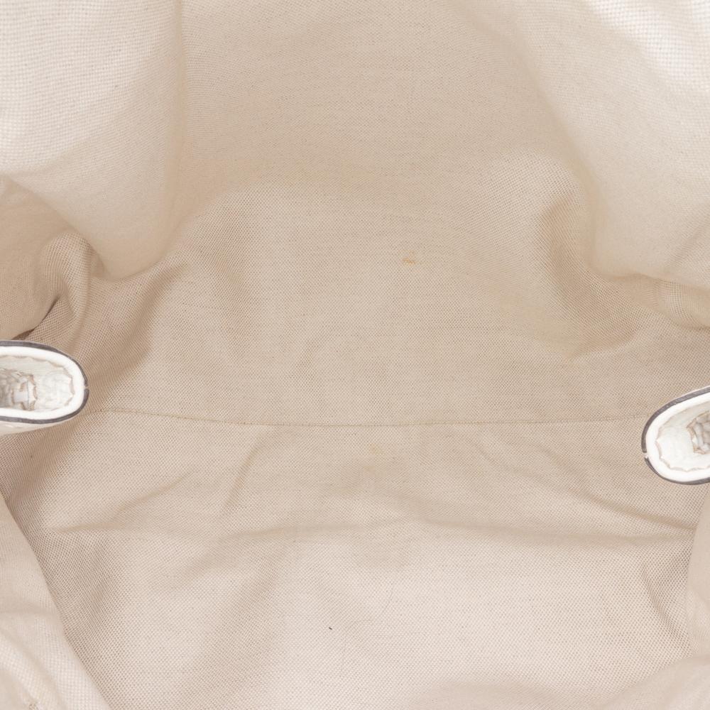 Gucci B Gucci White Raffia Natural Material Large Diamante Sukey Tote Italy