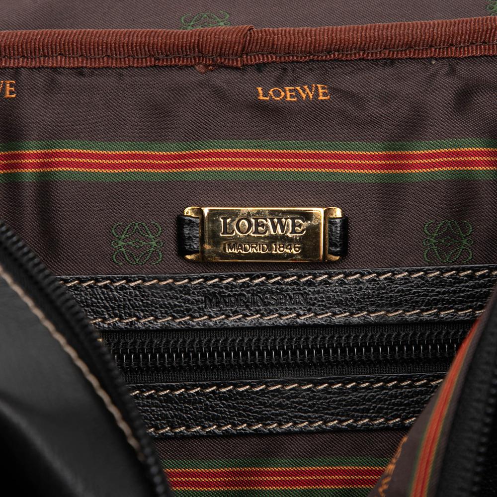 Loewe B LOEWE Black Calf Leather Velasquez Twist Vanity Bag Spain