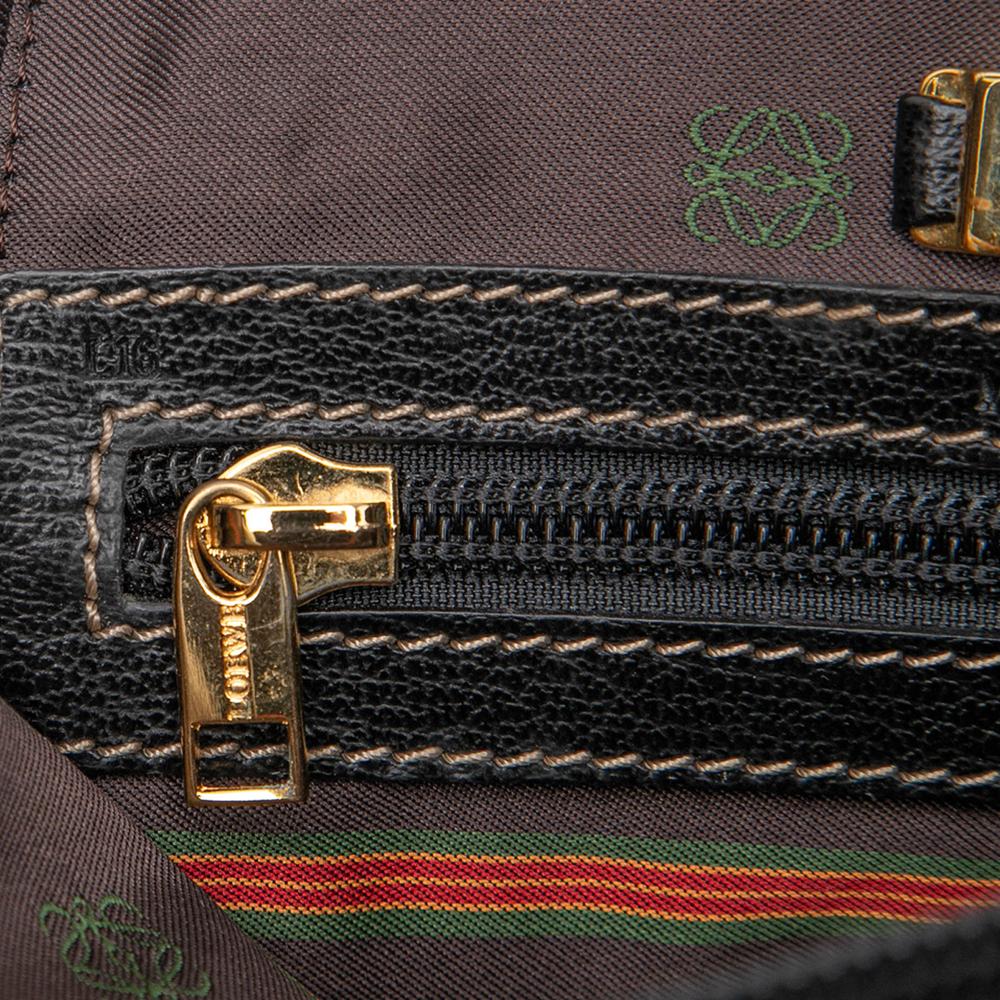 Loewe B LOEWE Black Calf Leather Velasquez Twist Vanity Bag Spain