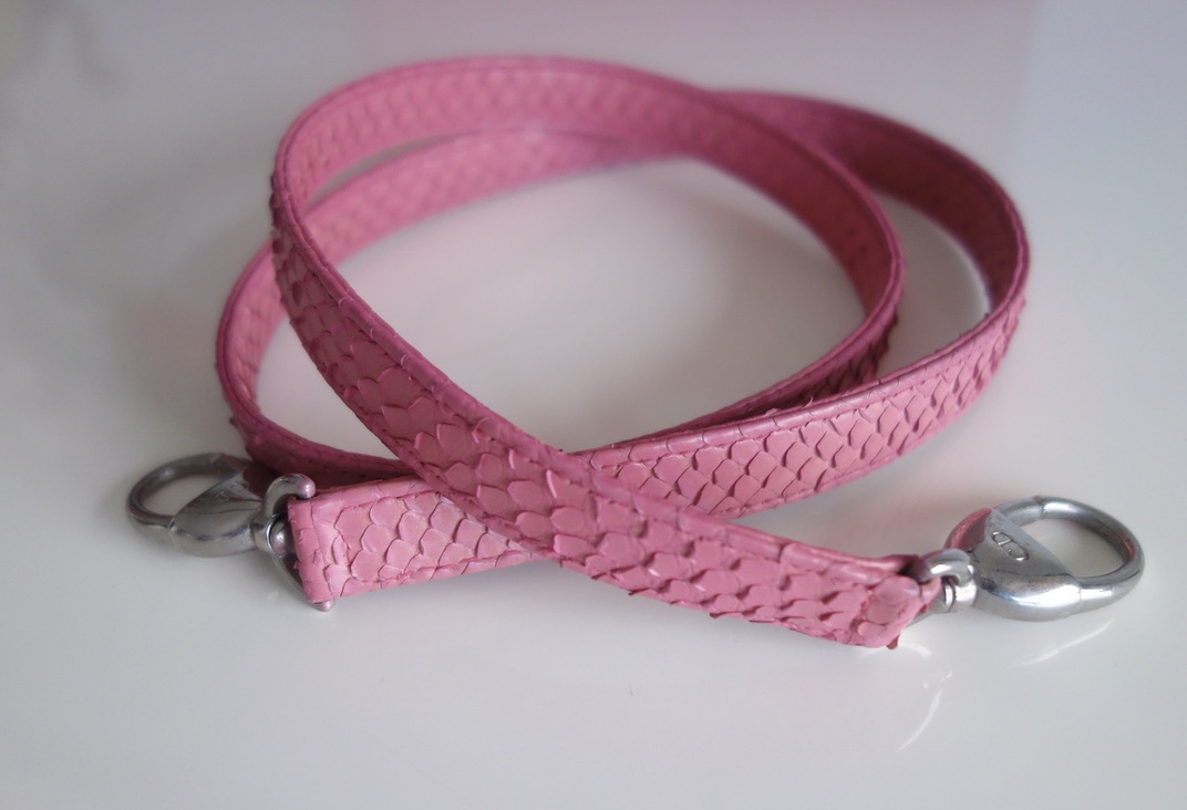 Dior Lady Dior pink python bag