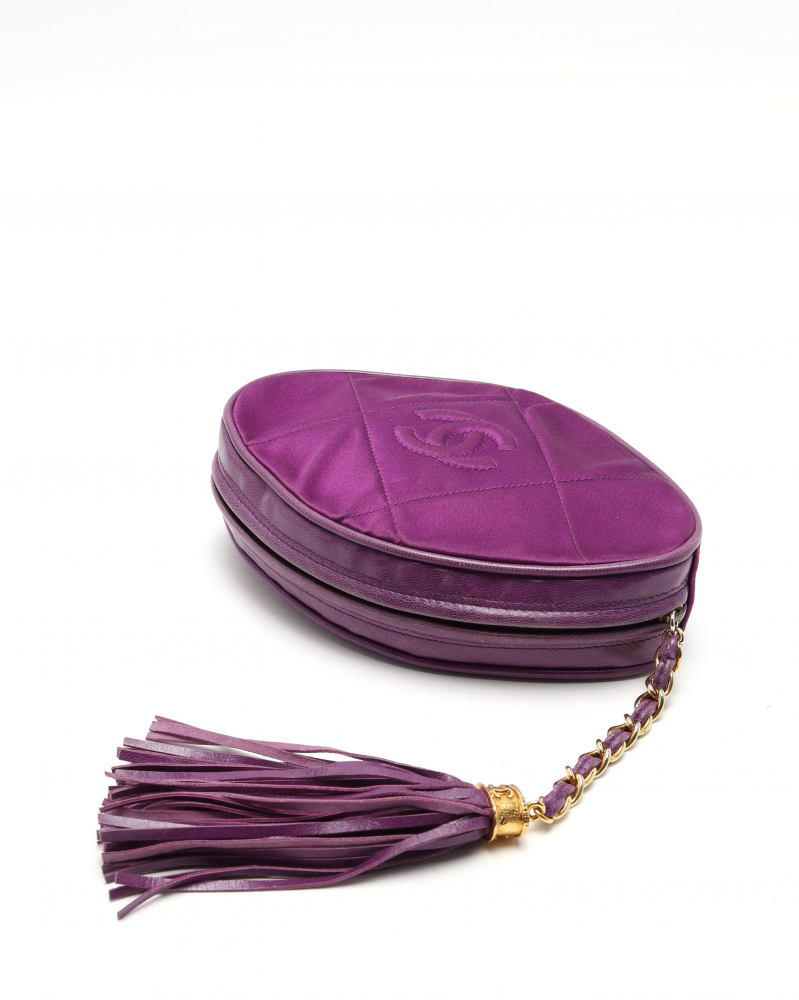 Chanel Satin Lamskin Pouch