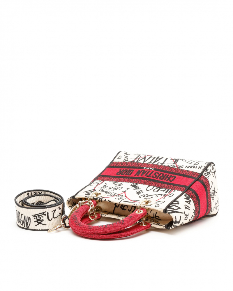 Christian Dior Medium Lady D-Lite Dioramour Graffiti Bag