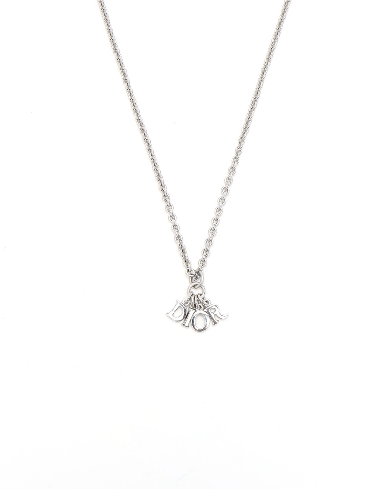 Christian Dior Letter Logo Pendant Necklace