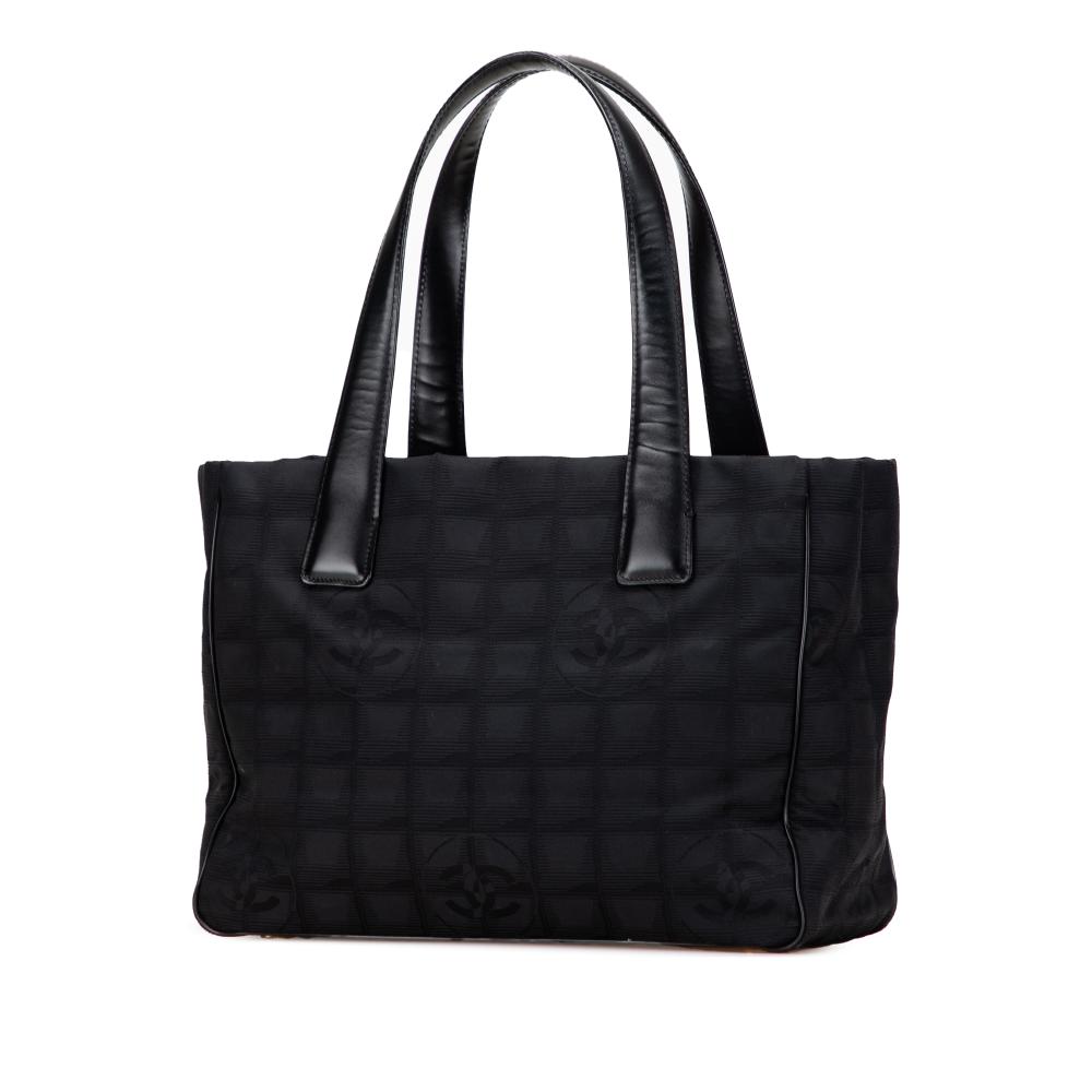 Chanel B Chanel Black Nylon Fabric New Travel Line Tote France