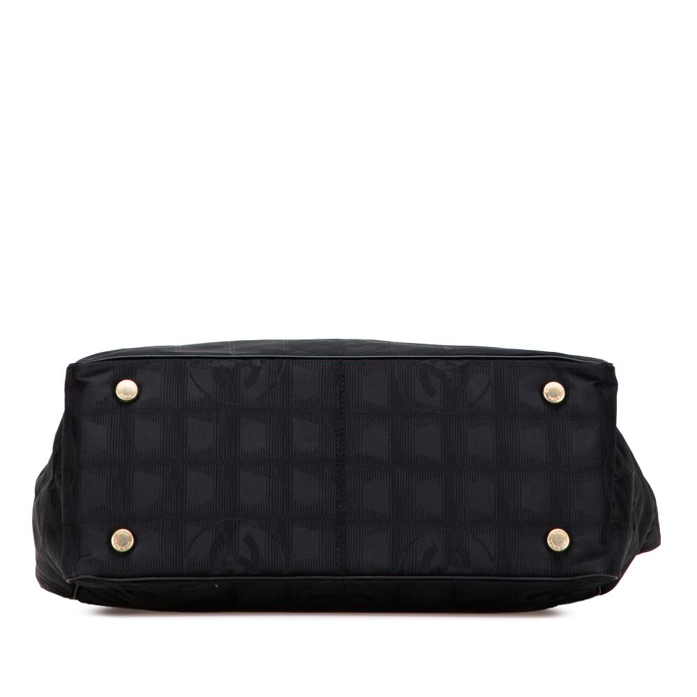 Chanel B Chanel Black Nylon Fabric New Travel Line Tote France