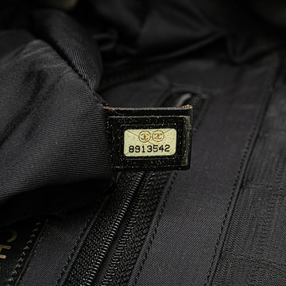 Chanel B Chanel Black Nylon Fabric New Travel Line Tote France