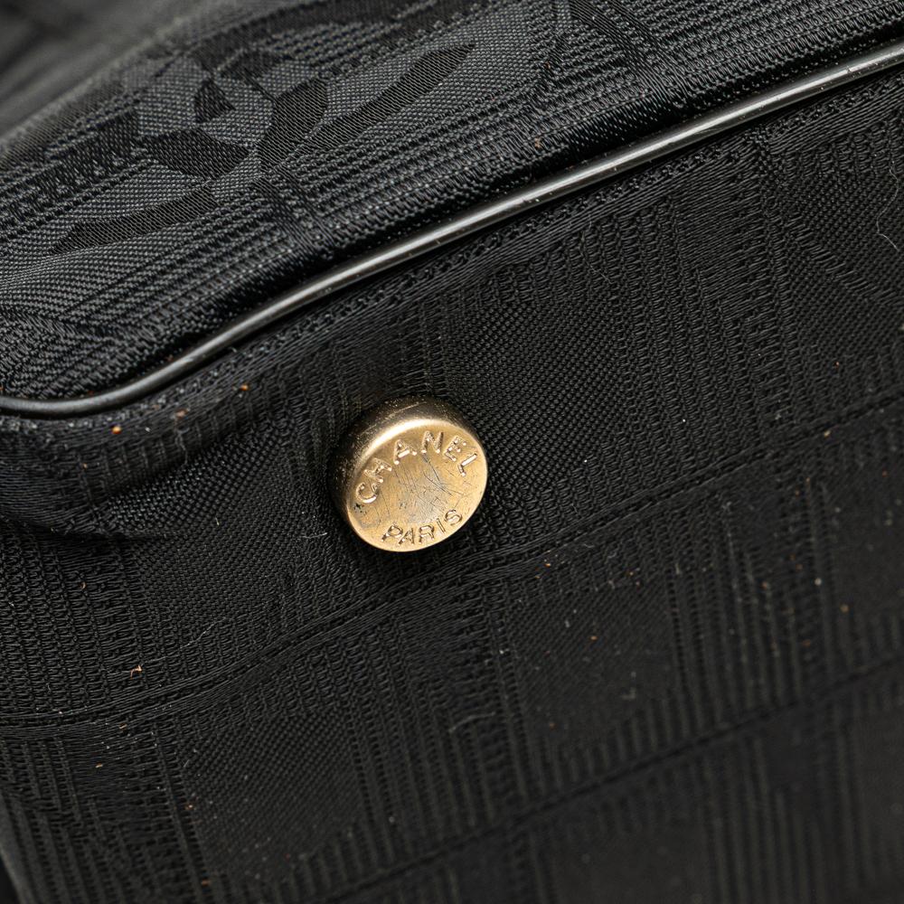 Chanel B Chanel Black Nylon Fabric New Travel Line Tote France