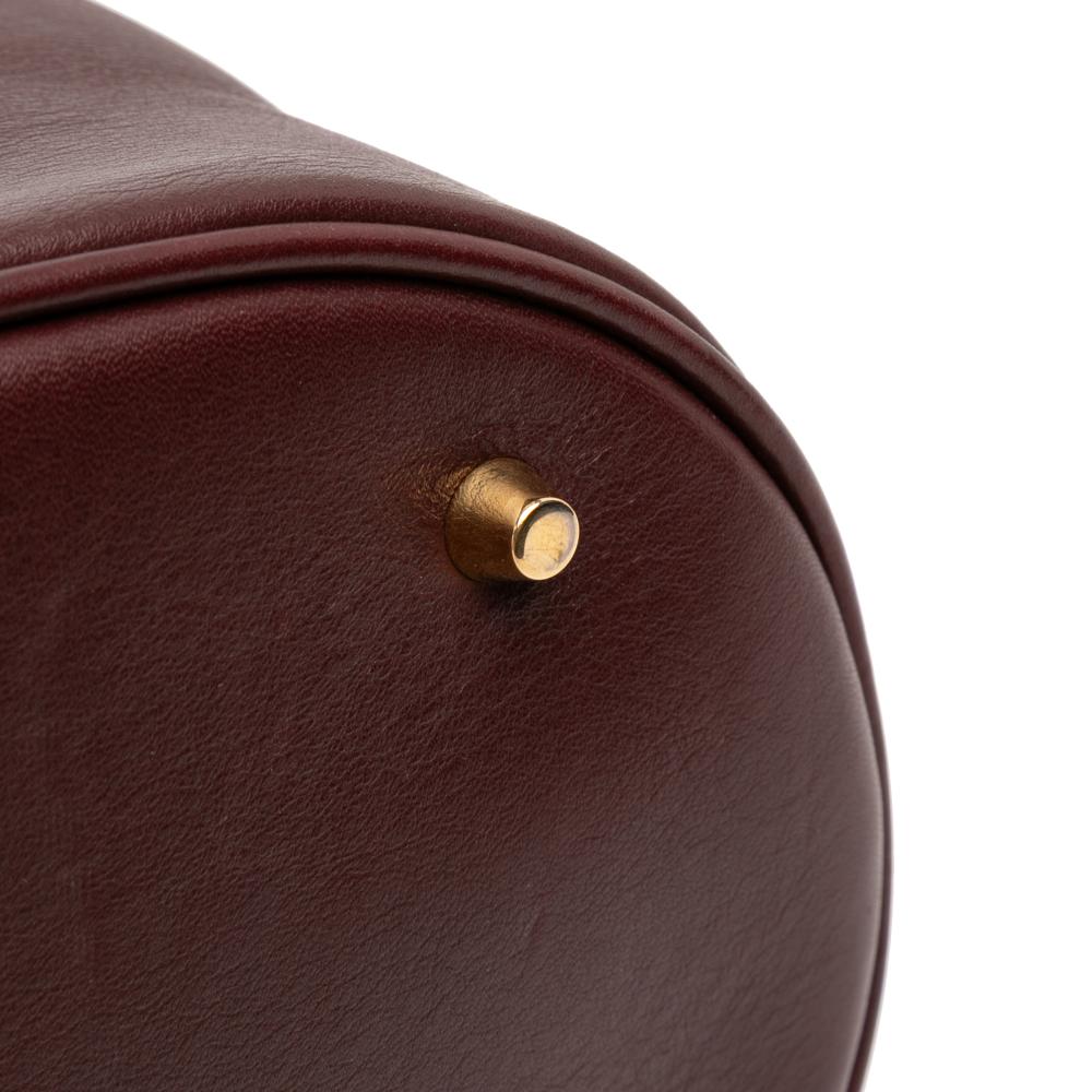 Burberry B Burberry Red Nubuck Leather Leather Nubuck and House Check Canvas Beckett Bucket Bag Italy