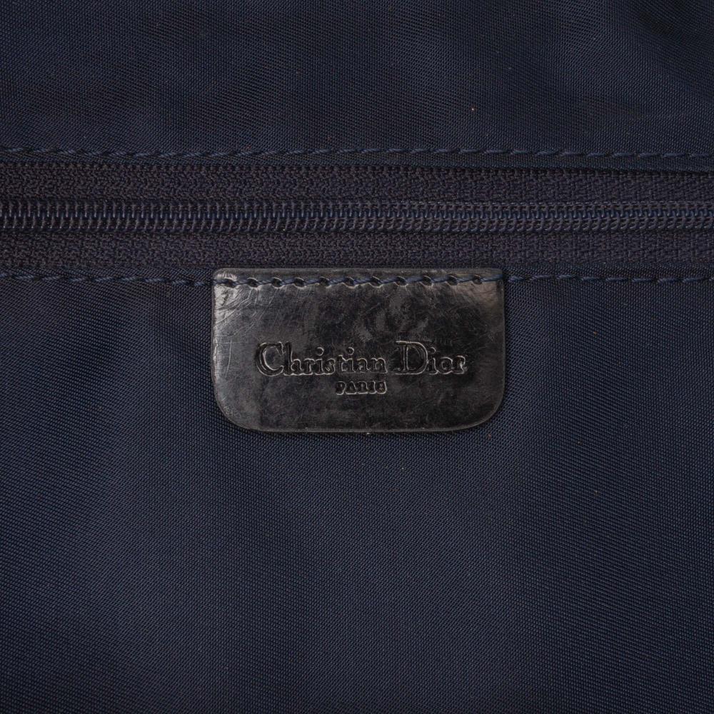 Christian Dior B Dior Blue Denim Denim Fabric Printed Speedway Crossbody Italy