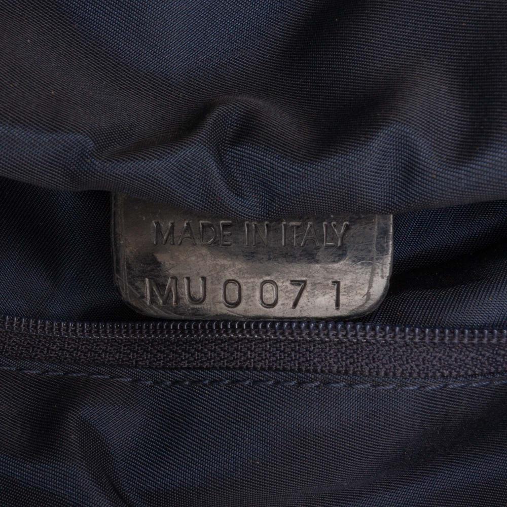 Christian Dior B Dior Blue Denim Denim Fabric Printed Speedway Crossbody Italy