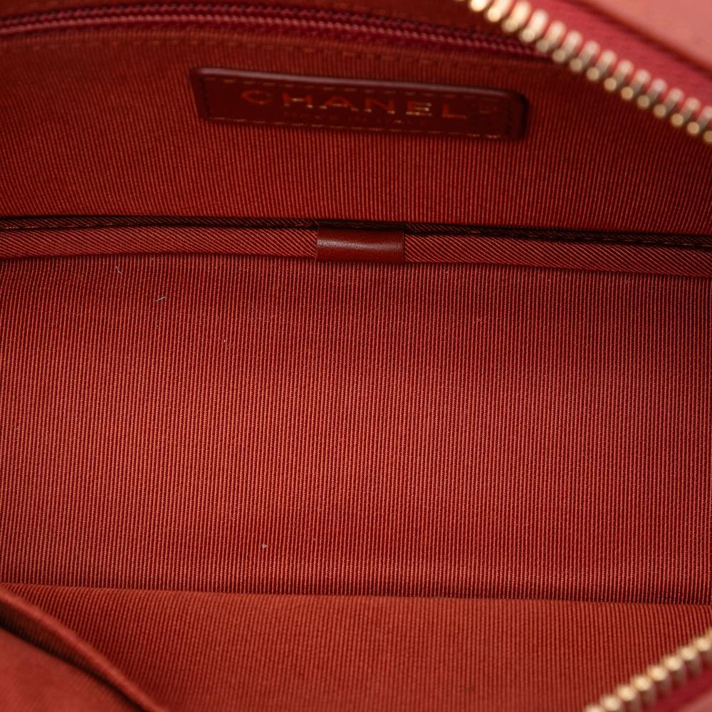 Chanel Red Paris Hamburg Quilted Lambskin and Jersey Camera Case Italy