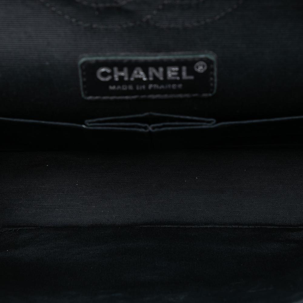 Chanel B Chanel Black Calf Leather Medium Smooth skin Pure Double Flap France