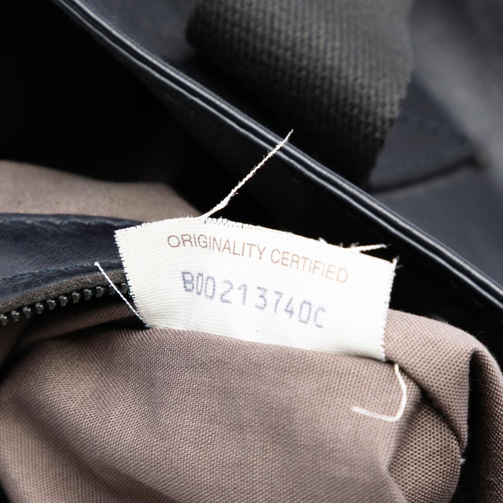 Bottega Veneta B Bottega Veneta Black Nappa Leather Leather Intrecciato Trimmed Nappa Convertible Tote Italy