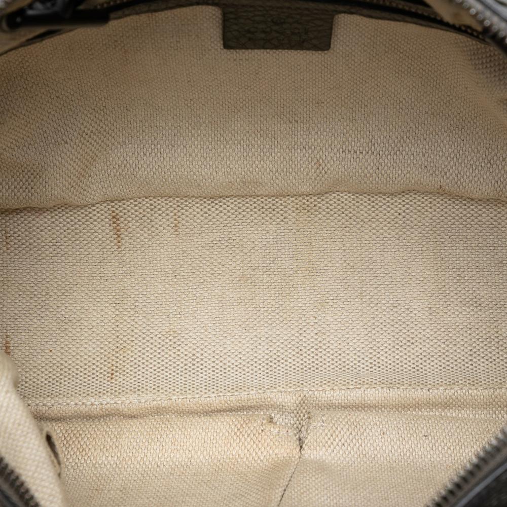 Gucci AB Gucci Silver Calf Leather Soho Chain Zip Shoulder Bag Italy