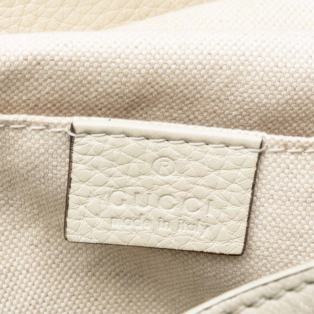 Gucci B Gucci White Ivory Calf Leather Bamboo Tassel Backpack Italy