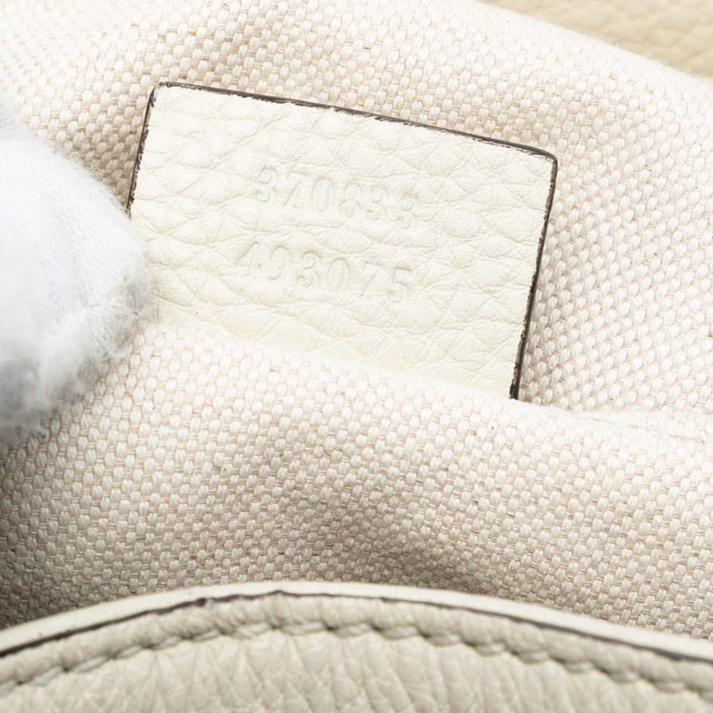 Gucci B Gucci White Ivory Calf Leather Bamboo Tassel Backpack Italy