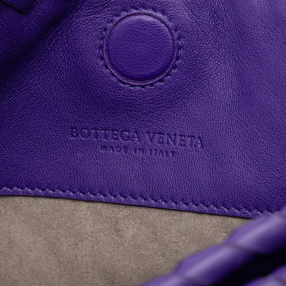 Bottega Veneta B Bottega Veneta Purple Dark Purple Nappa Leather Leather Nappa Intrecciato Duo Shoulder Bag Italy