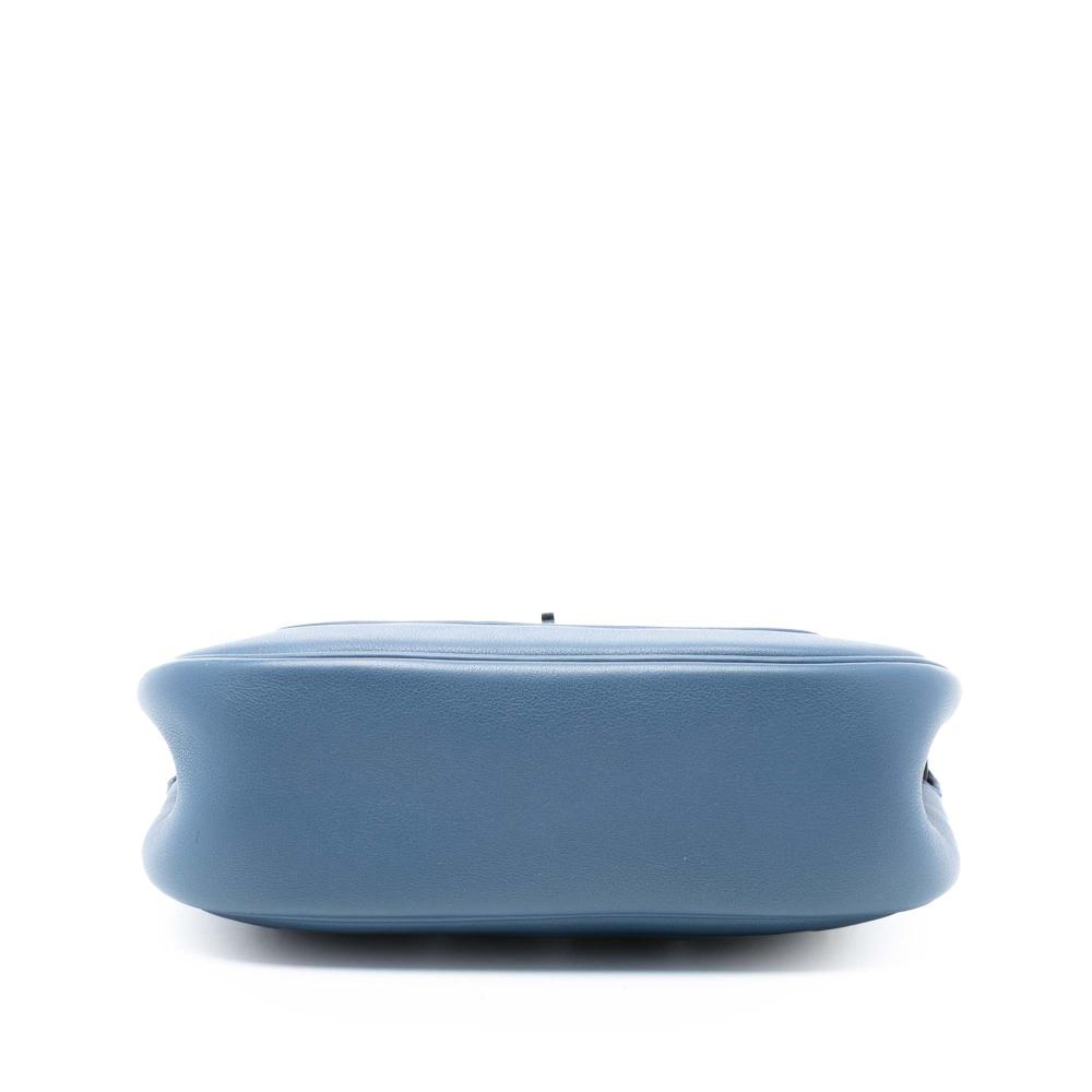 Hermès AB Hermès Blue Calf Leather Swift Berline 28 France