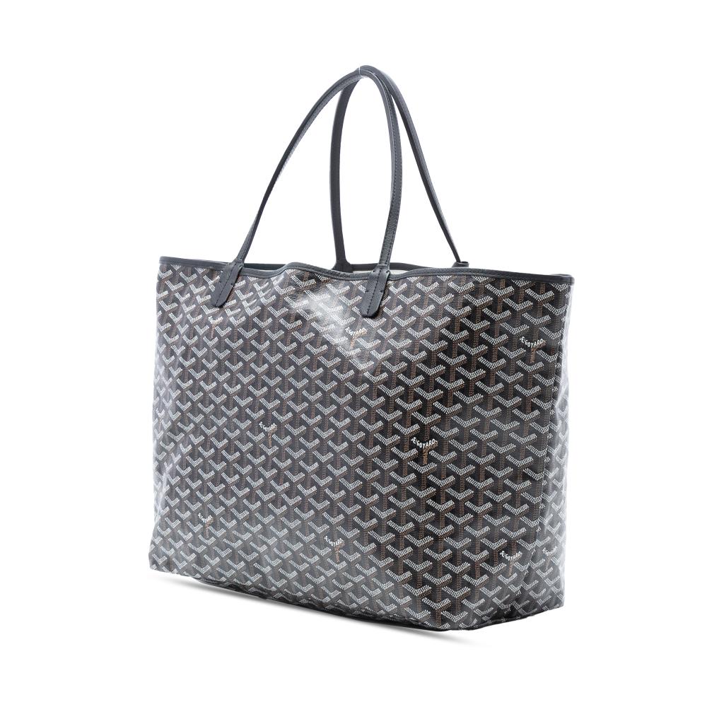 Goyard AB Goyard Black Coated Canvas Fabric Goyardine Saint Louis GM France