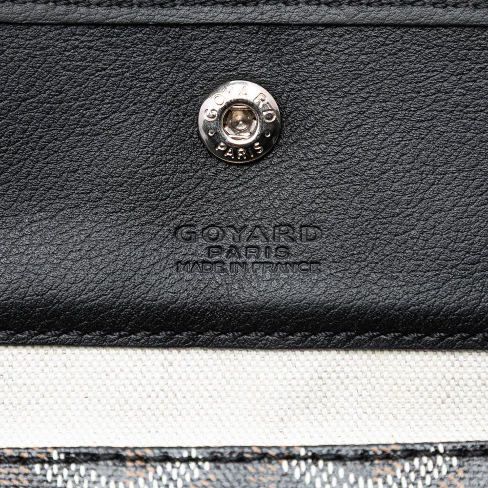 Goyard AB Goyard Black Coated Canvas Fabric Goyardine Saint Louis GM France