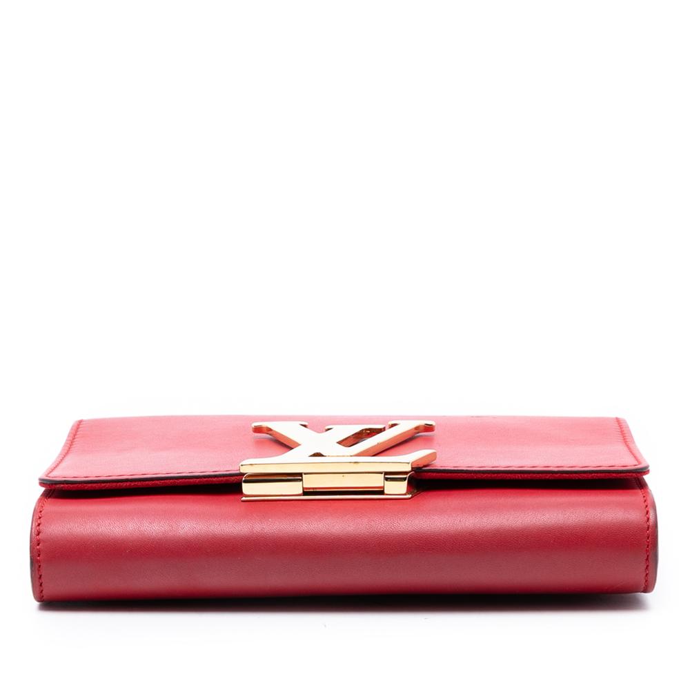 Louis Vuitton B Louis Vuitton Red Calf Leather Louise Chain MM France