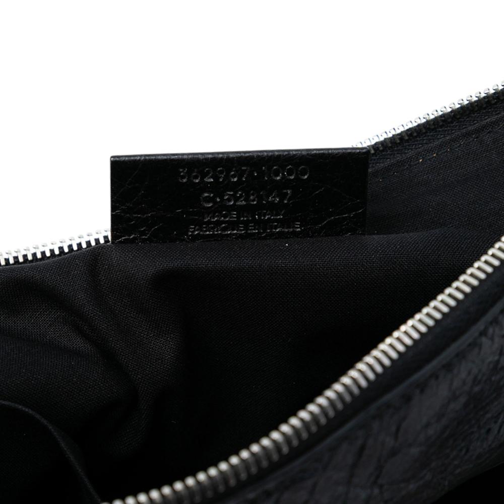 Balenciaga AB Balenciaga Black Lambskin Leather Leather Lambskin Motocross Classic Zip Around Flat Clutch Italy