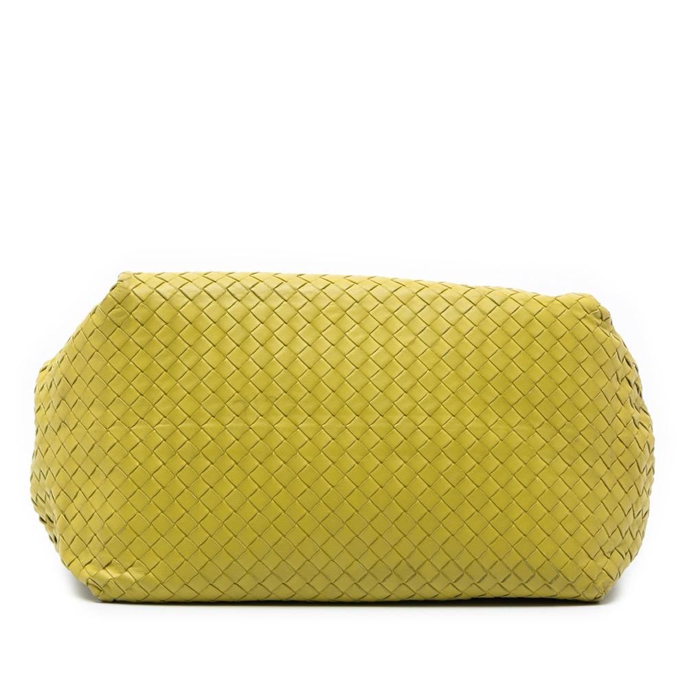 Bottega Veneta B Bottega Veneta Yellow Neon Yellow Nappa Leather Leather Nappa Intrecciato Parachute Tote Italy