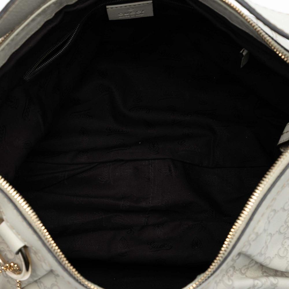 Gucci B Gucci White Off White Calf Leather Guccissima Sukey Shoulder Bag Italy