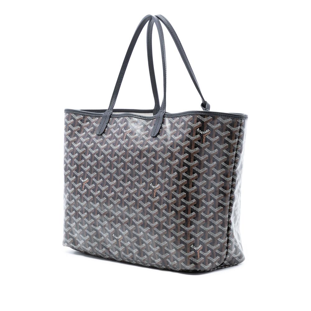 Goyard AB Goyard Black Coated Canvas Fabric Goyardine Saint Louis PM France