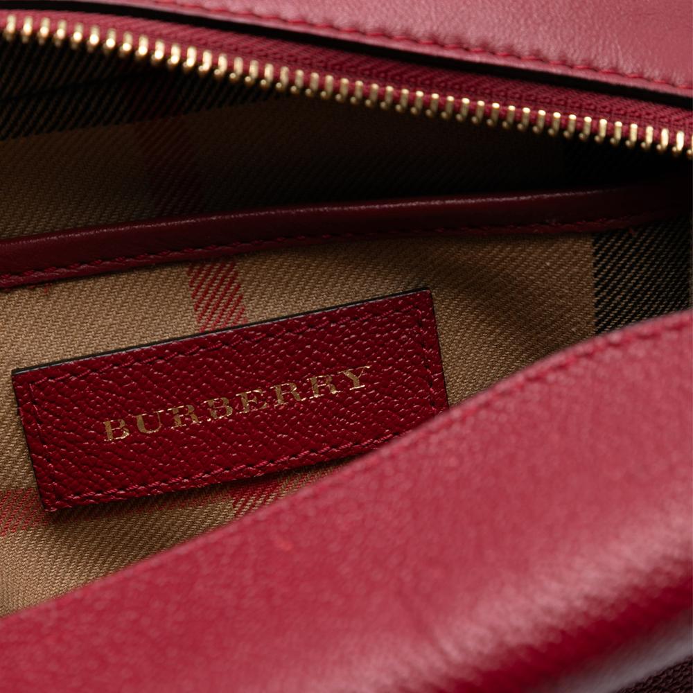 Burberry B Burberry Red Calf Leather Small Soft Grained skin Buckle Crossbody Romania