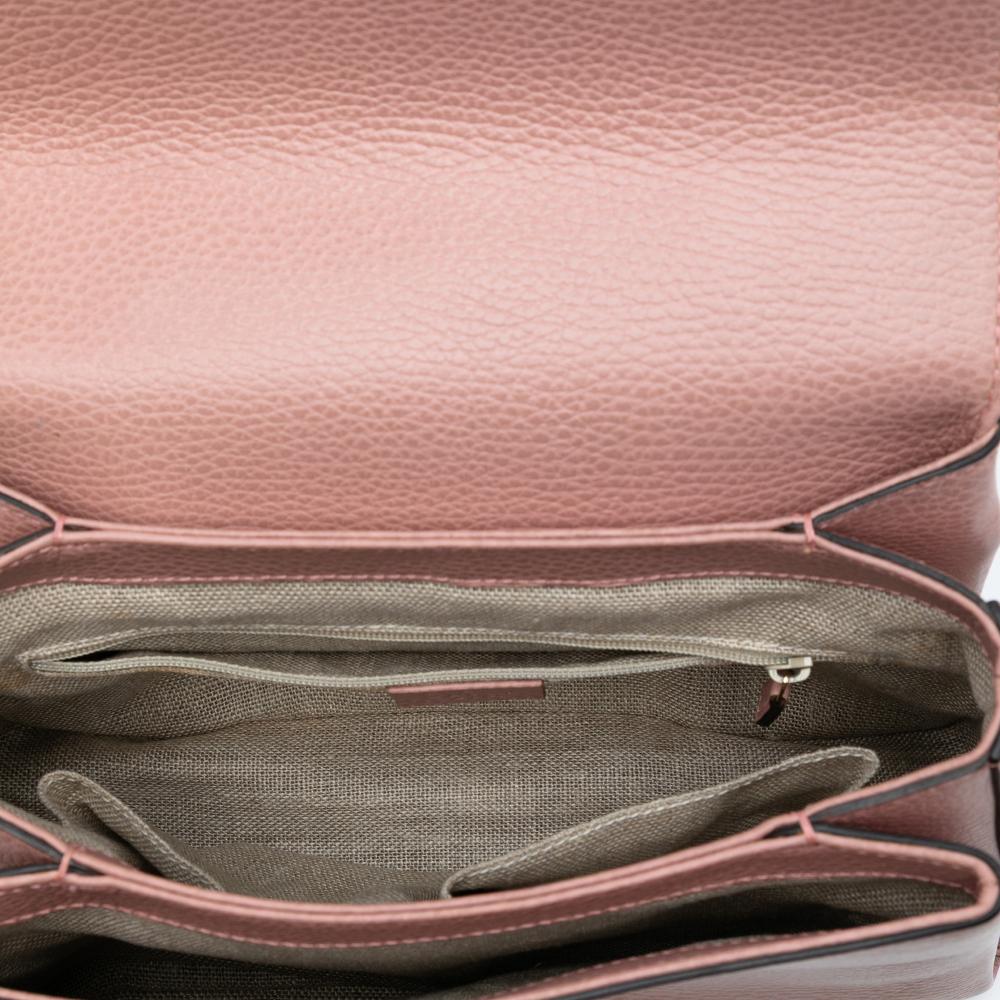 Gucci B Gucci Pink Calf Leather Small Dollar skin Interlocking G Satchel Italy