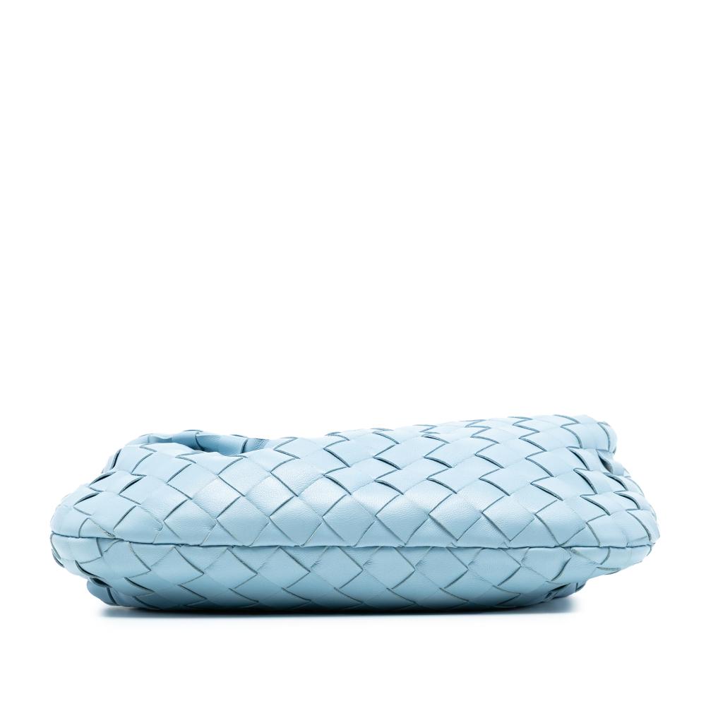Bottega Veneta B Bottega Veneta Blue Light Blue Nappa Leather Leather Mini Nappa Intrecciato Jodie Italy