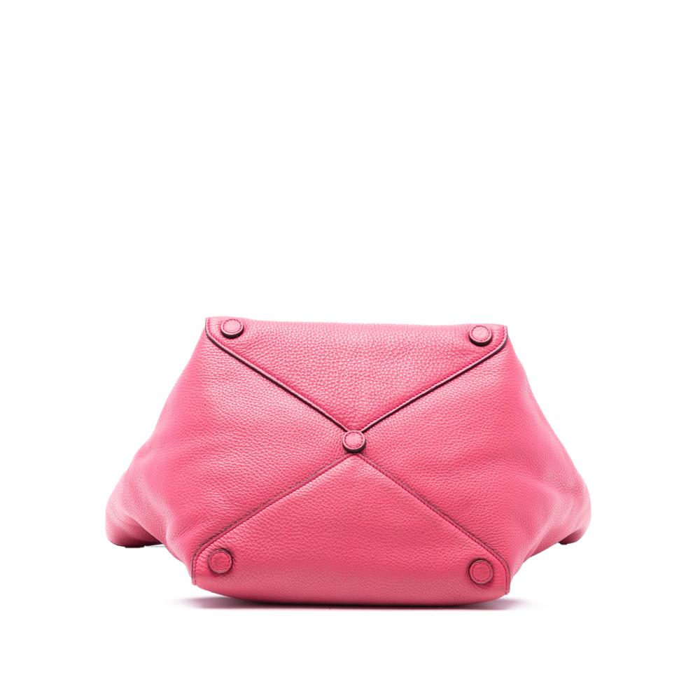 Prada B Prada Pink Calf Leather Vitello Daino Tote Italy