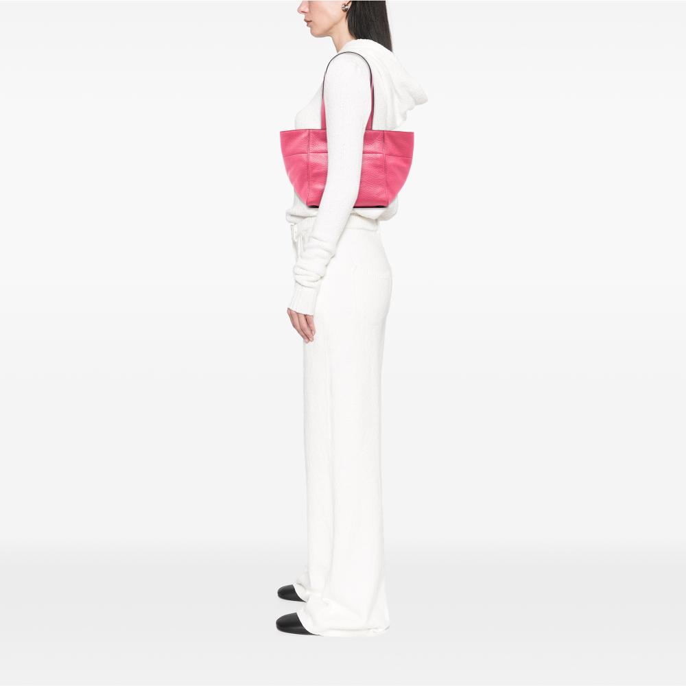 Prada B Prada Pink Calf Leather Vitello Daino Tote Italy