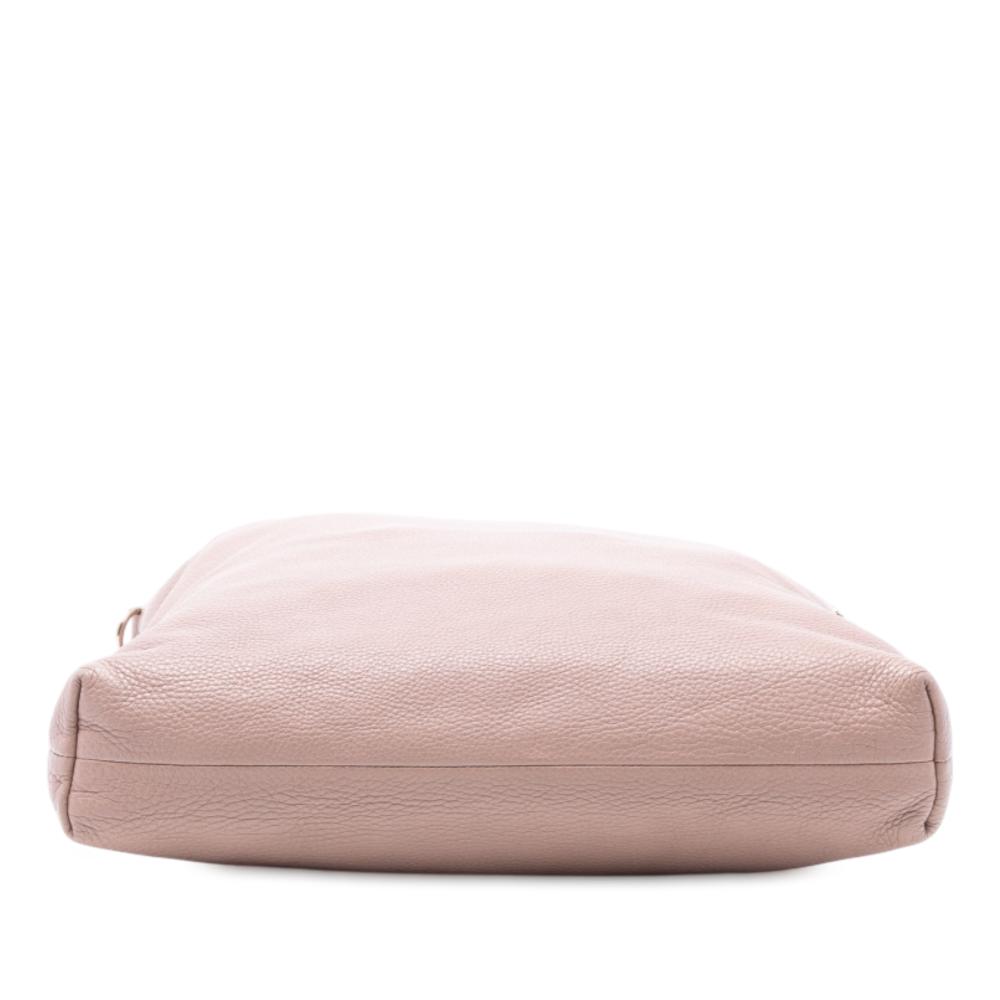 Gucci AB Gucci Pink Light Pink Calf Leather Tall Bamboo Shopper Tote Italy