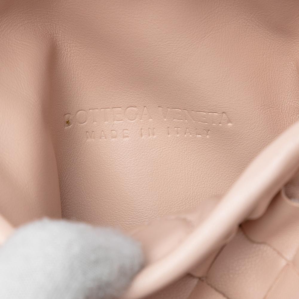 Bottega Veneta AB Bottega Veneta Pink Light Pink Calf Leather Mini skin Intrecciato Hop Satchel Italy