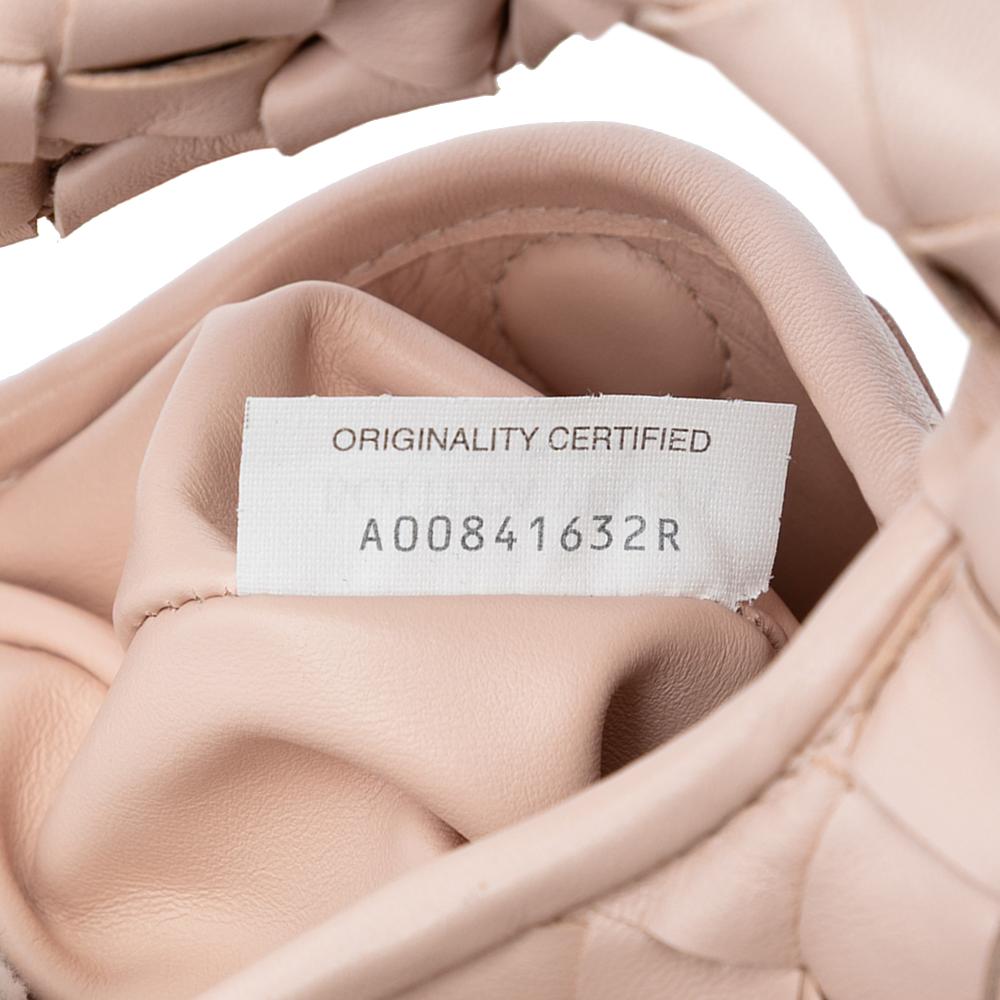 Bottega Veneta AB Bottega Veneta Pink Light Pink Calf Leather Mini skin Intrecciato Hop Satchel Italy
